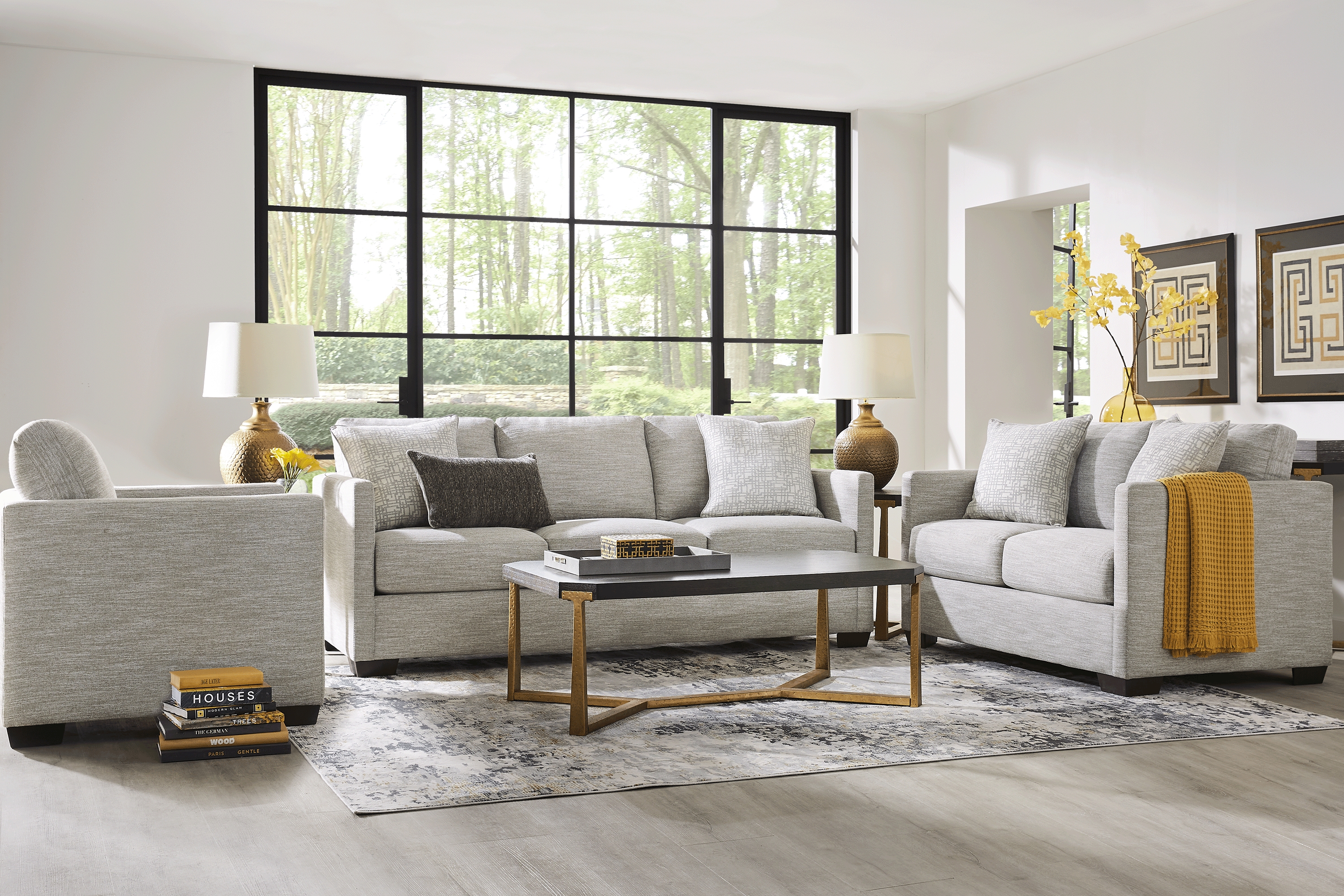 Dumont Place Light Gray 8 Pc Living Room - Thumbnail - Image 1