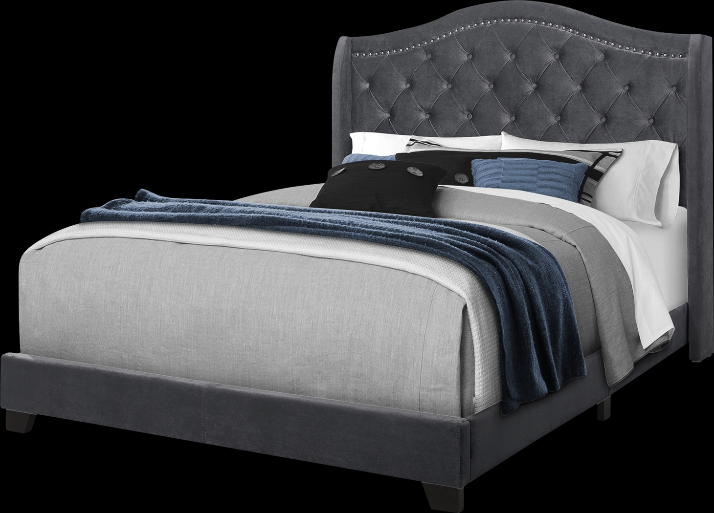Dunalie Gray Queen Bed - Thumbnail - Image 1