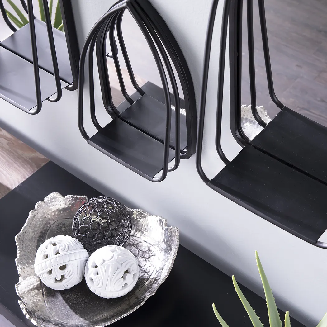 Dundridge Black Mirror with Shelf, Set of 3 - Thumbnail - Image 3