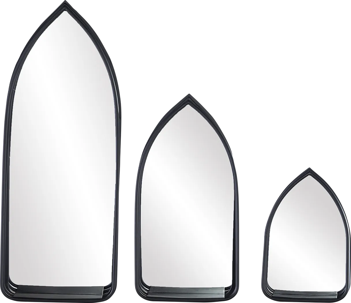 Dundridge Black Mirror with Shelf, Set of 3 - Thumbnail - Image 1
