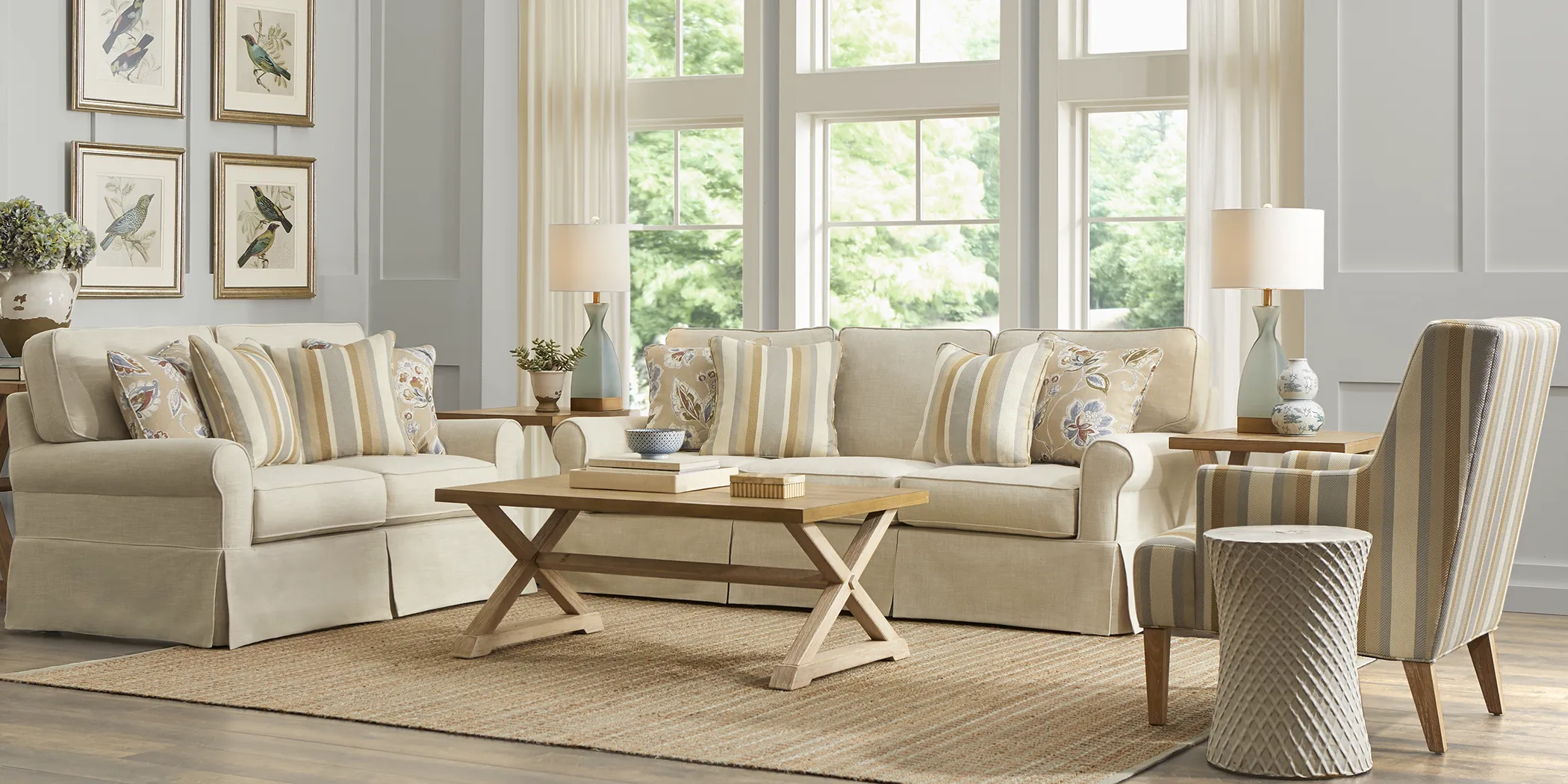 Dune Isle Beige 3 Pc Living Room - Thumbnail - Image 1