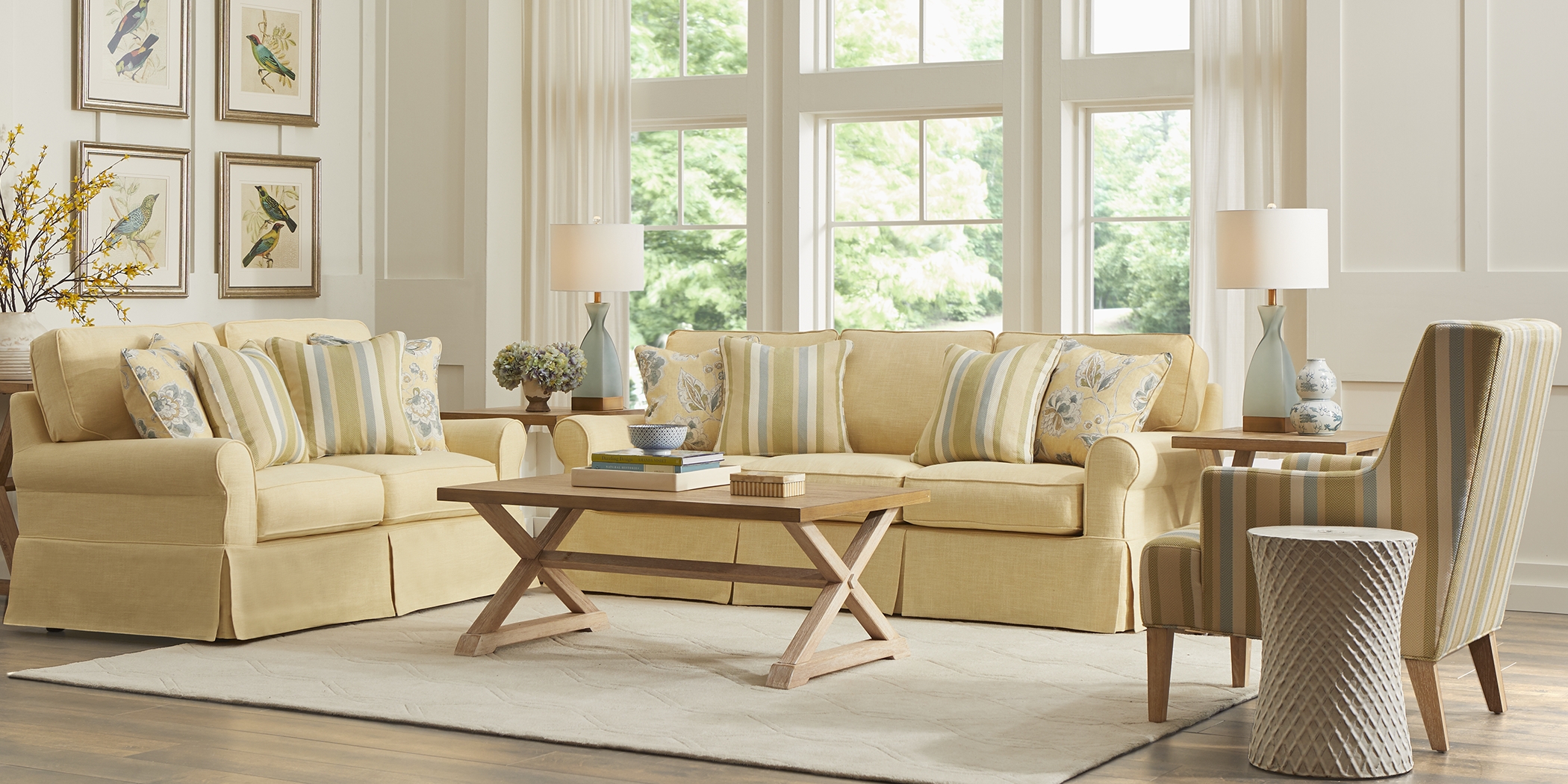 Dune Isle Yellow 3 Pc Living Room - Thumbnail - Image 1