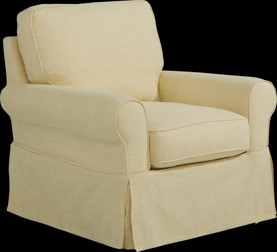 Dune Isle Yellow Swivel Glider Chair - Thumbnail - Image 1