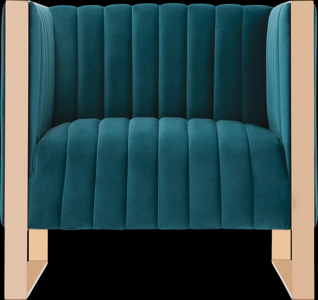 Dunellen Blue Accent Chair - Thumbnail - Image 3
