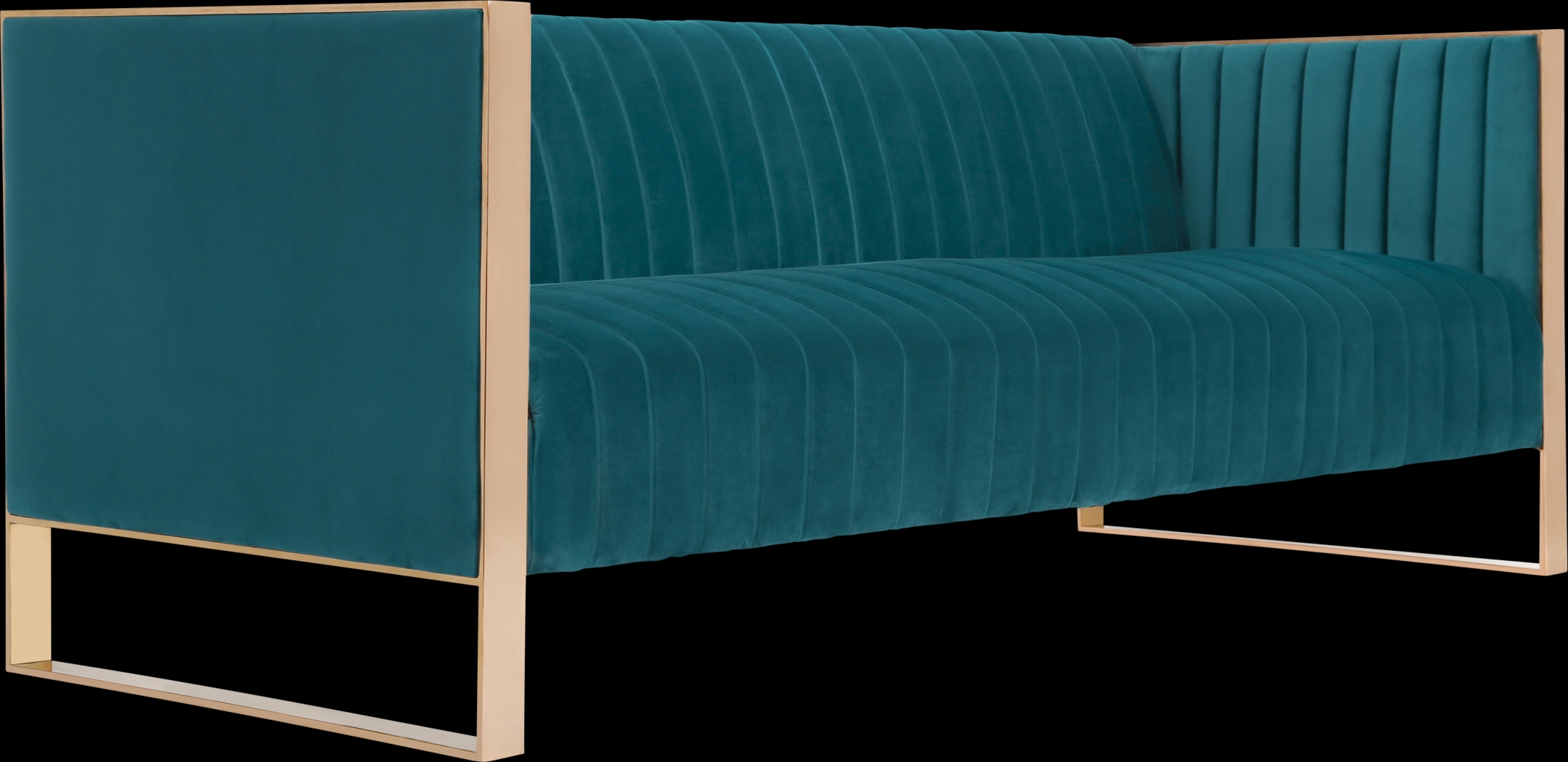 Dunellen Blue Sofa - Thumbnail - Image 3