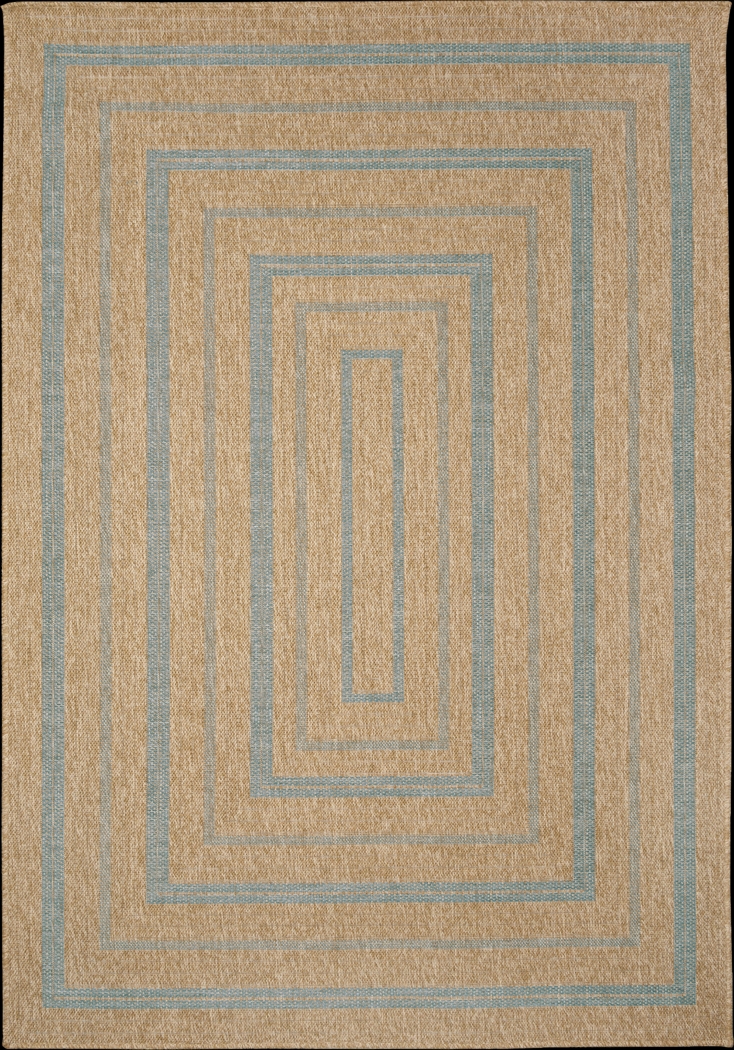 Dunhead Blue 5'3 x 7'3 Indoor/Outdoor Rug - Thumbnail - Image 1