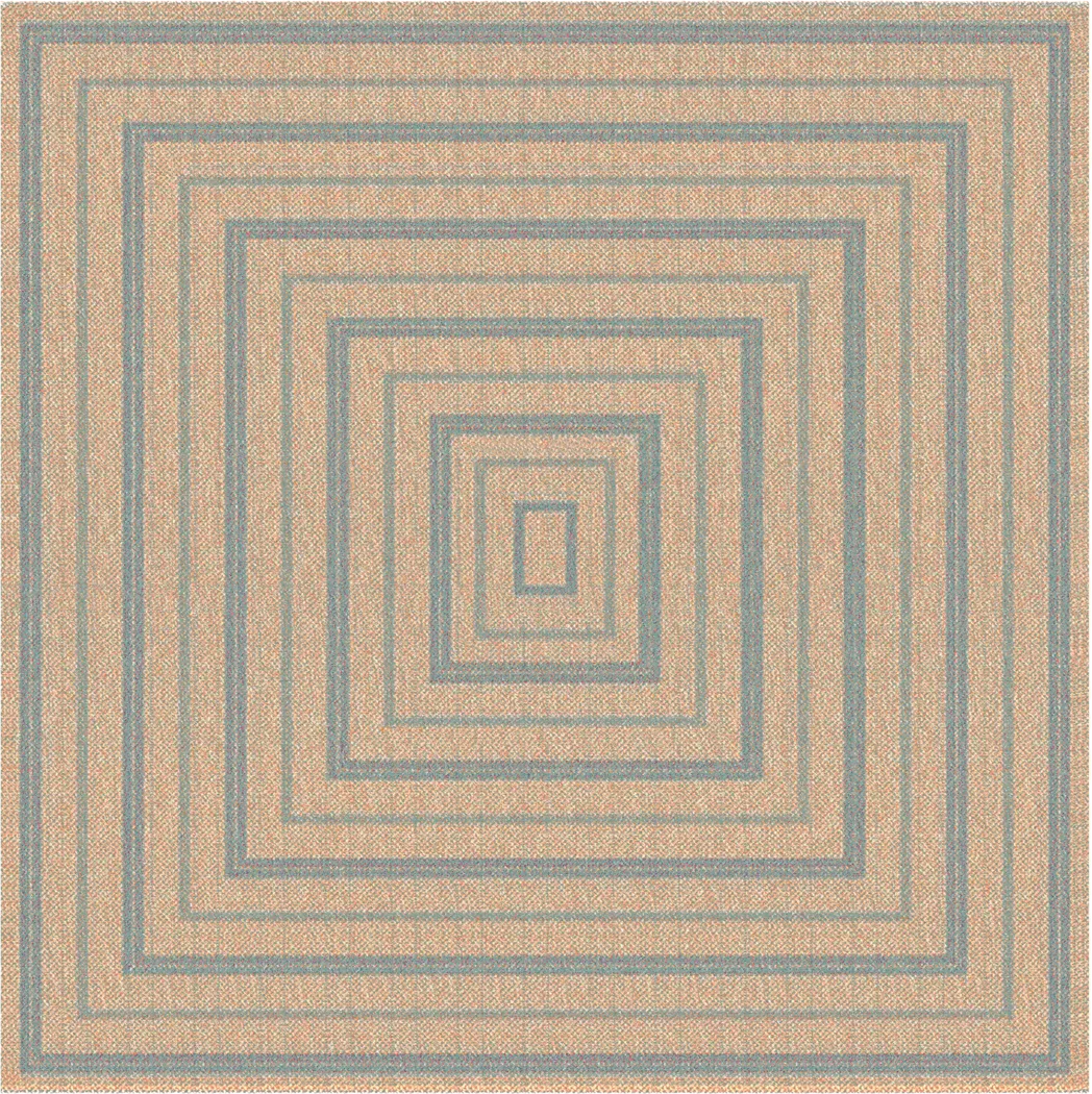 Dunhead Blue 7'10Sqaure Indoor/Outdoor Rug - Thumbnail - Image 1