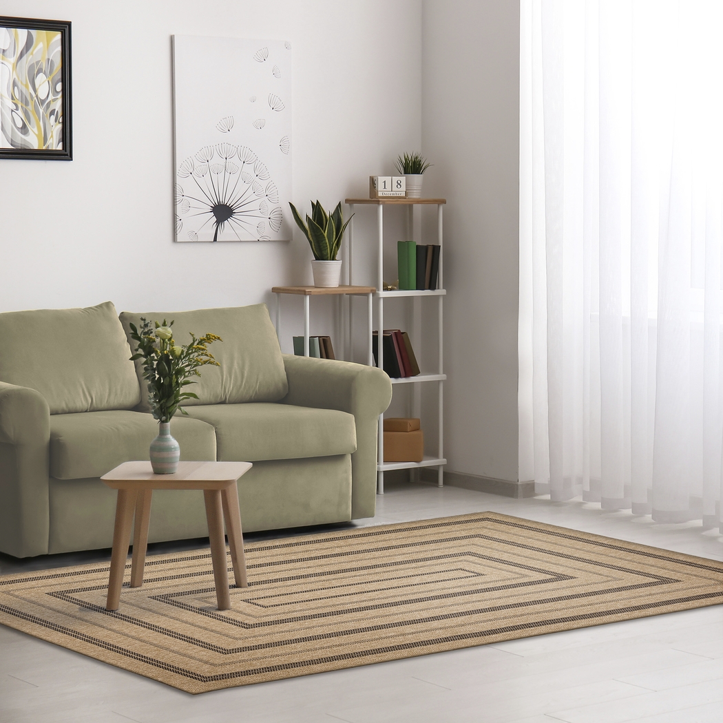 Dunhead Natural 6'8 x 9'4 Indoor/Outdoor Rug - Thumbnail - Image 2