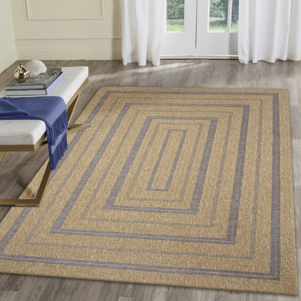 Dunhead Navy 6'8 x 9'4 Indoor/Outdoor Rug - Thumbnail - Image 2