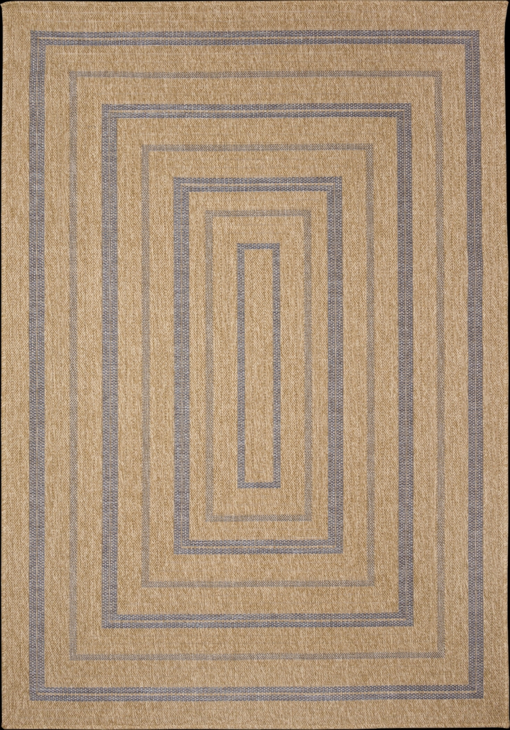 Dunhead Navy 6'8 x 9'4 Indoor/Outdoor Rug - Thumbnail - Image 1