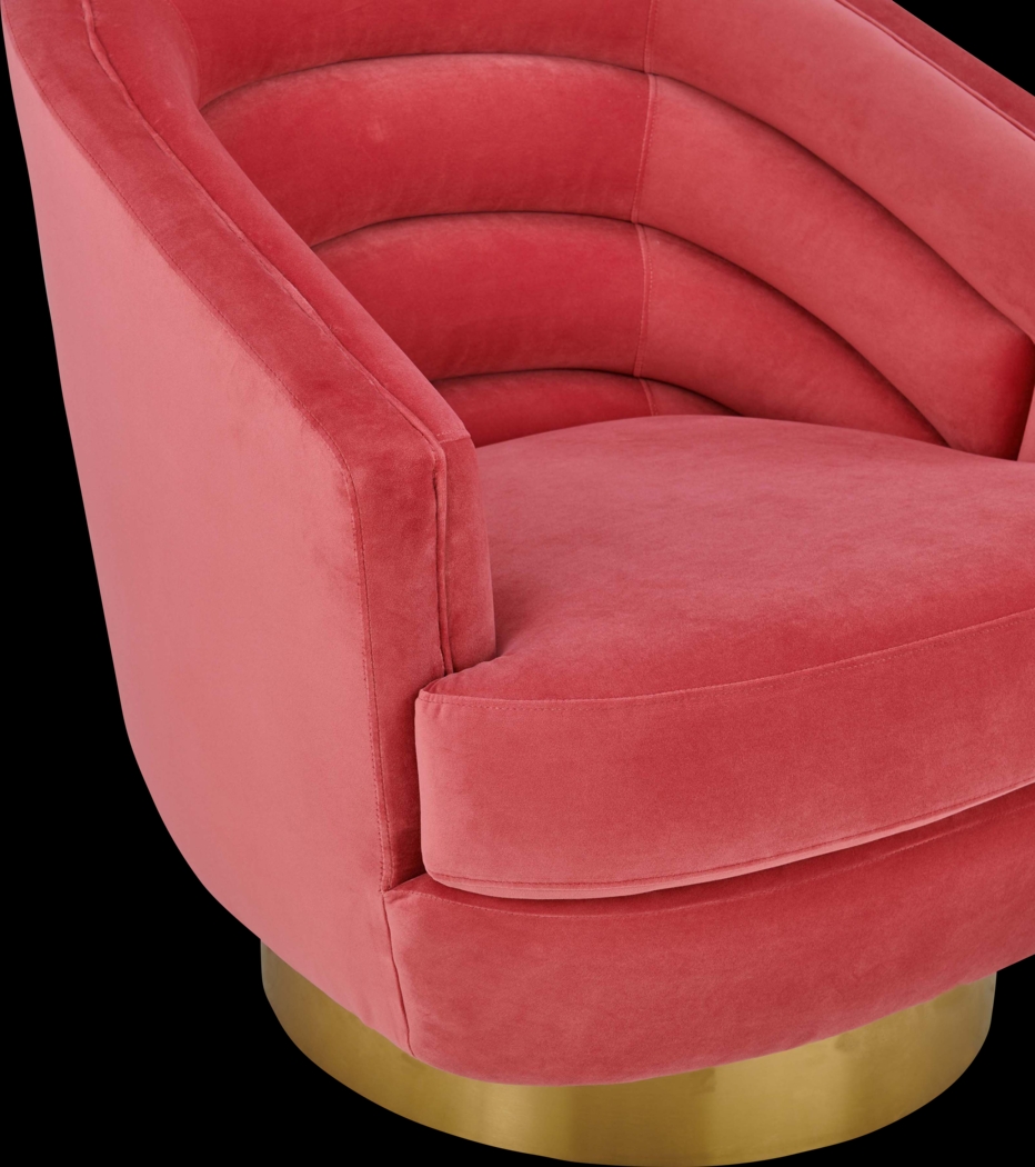 Dunlawn Pink Swivel Accent Chair - Thumbnail - Image 5