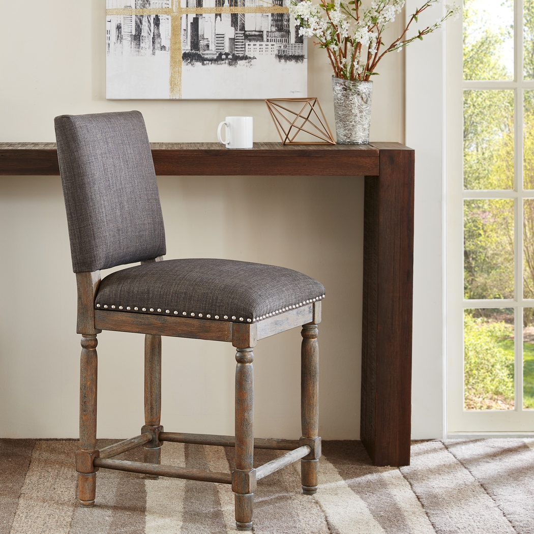Dunleigh Gray Counter Height Stool - Thumbnail - Image 4