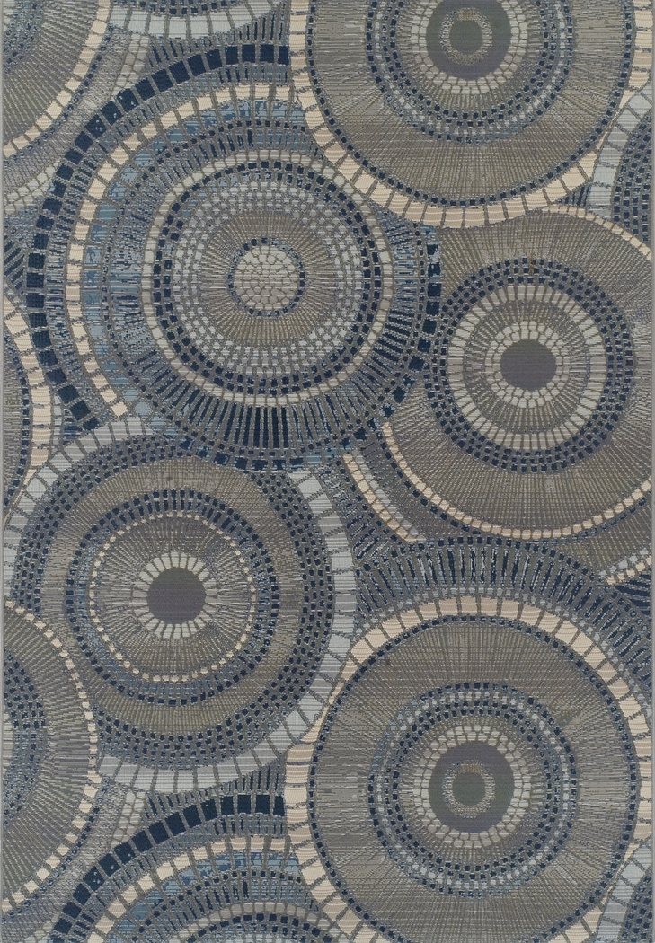 Dunloe Blue 5'1 x 7' Indoor/Outdoor Rug - Thumbnail - Image 1