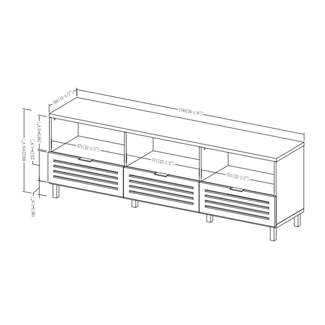 Dunmire Walnut 70 in. Console - Thumbnail - Image 6