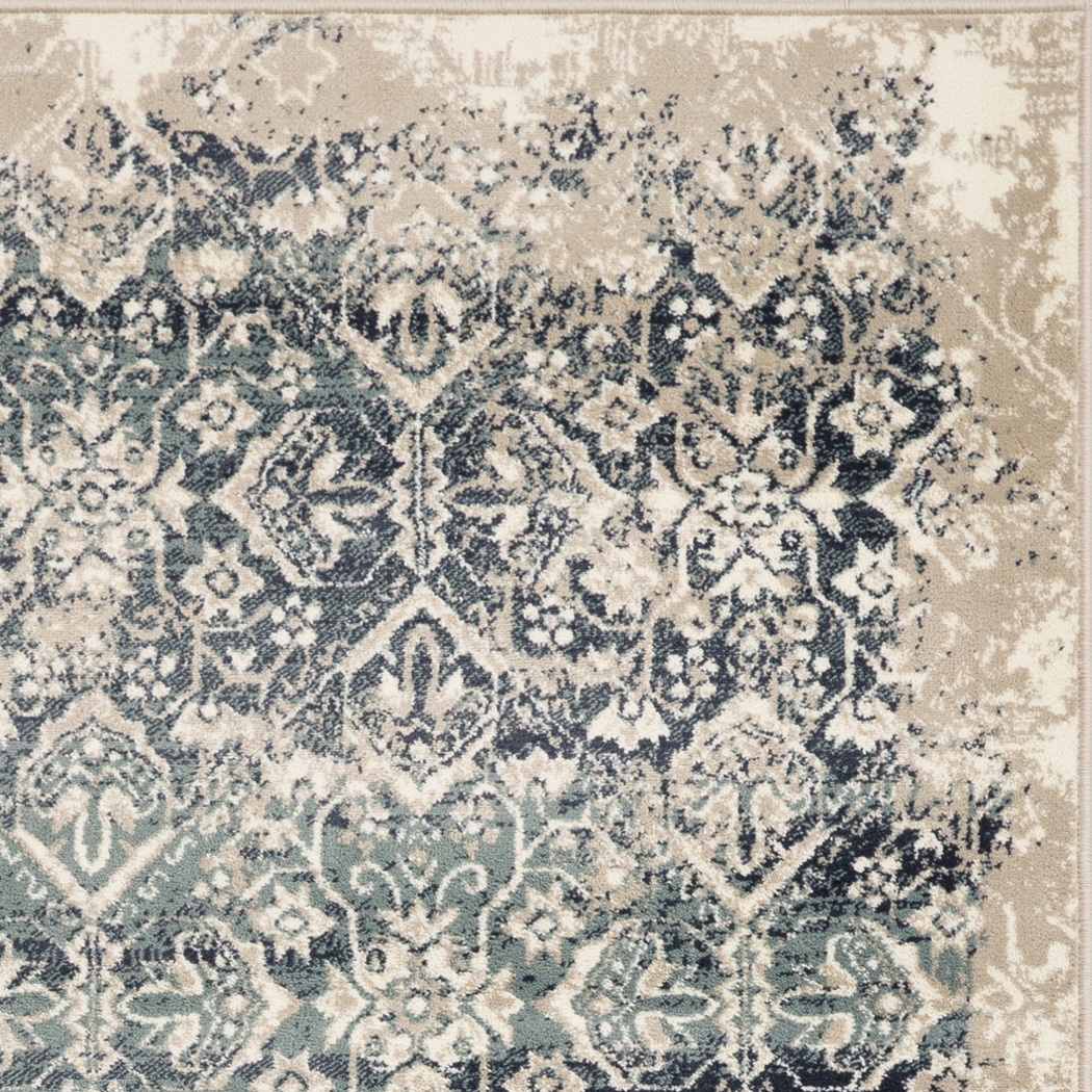 Dunnora Ivory/Blue 7'7 x 10'10 Rug - Thumbnail - Image 6