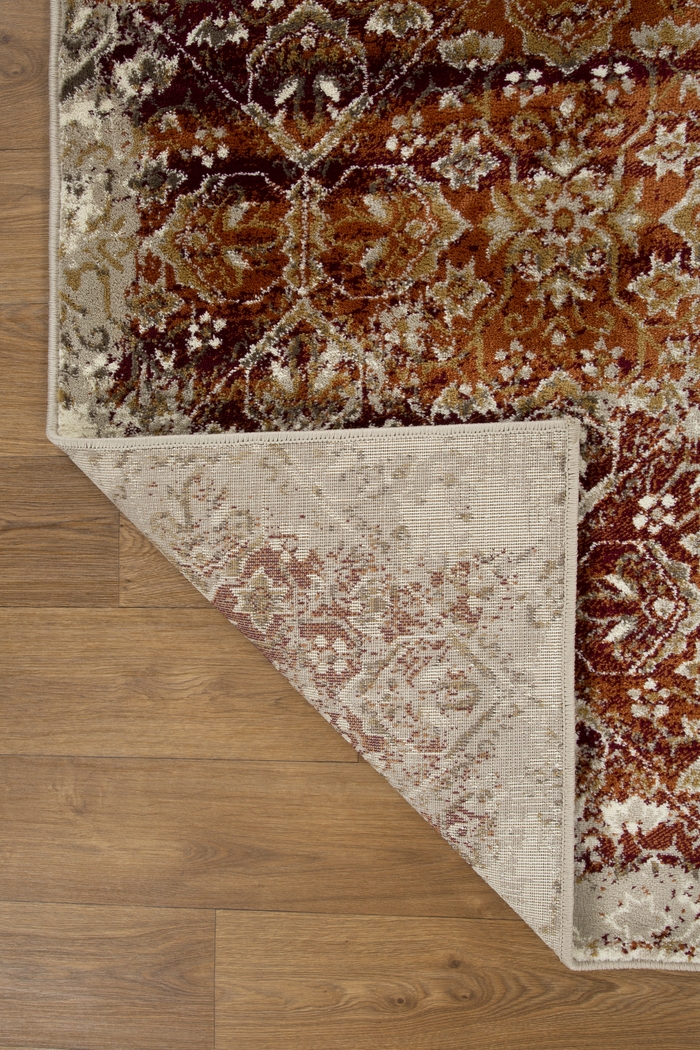 Dunnora Ivory/Rust 7'7 x 10'10 Rug - Thumbnail - Image 5