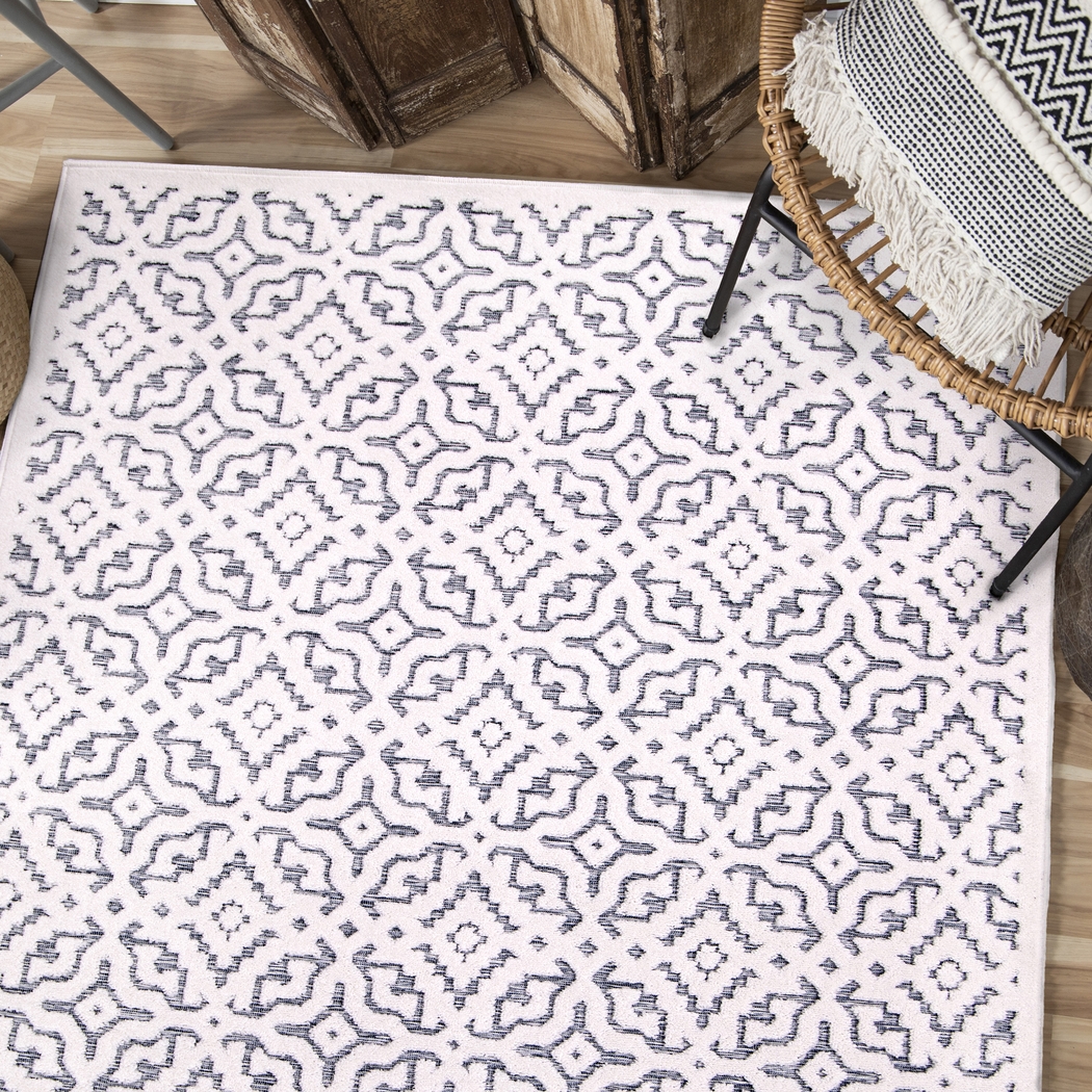 Dunnugan White 7'9 x 10'10 Rug - Thumbnail - Image 8