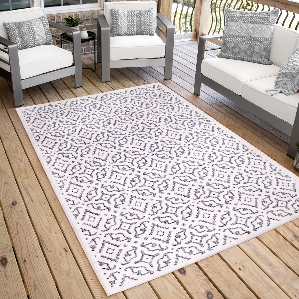 Dunnugan White 7'9 x 10'10 Rug - Thumbnail - Image 9