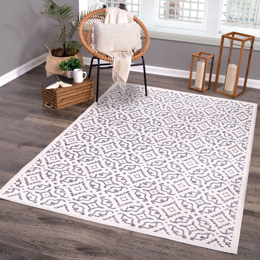 Dunnugan White 7'9 x 10'10 Rug - Thumbnail - Image 10