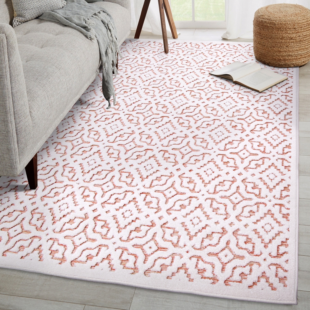 Dunnugan White/Red 5'2 x 7'6 Rug - Thumbnail - Image 11