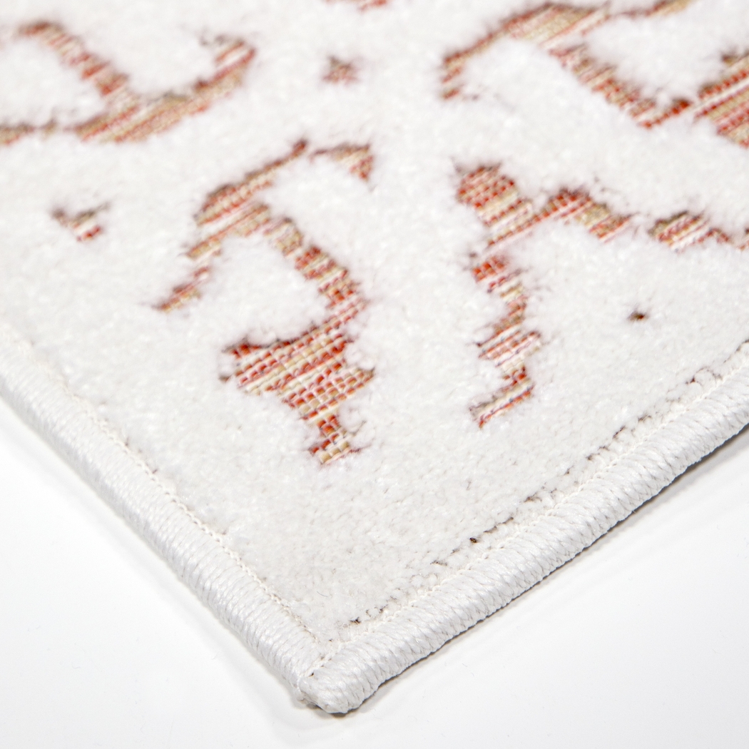 Dunnugan White/Red 5'2 x 7'6 Rug - Thumbnail - Image 3