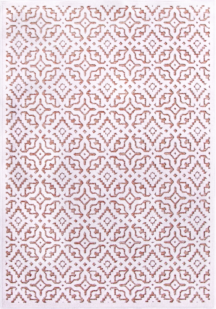 Dunnugan White/Red 5'2 x 7'6 Rug - Thumbnail - Image 1
