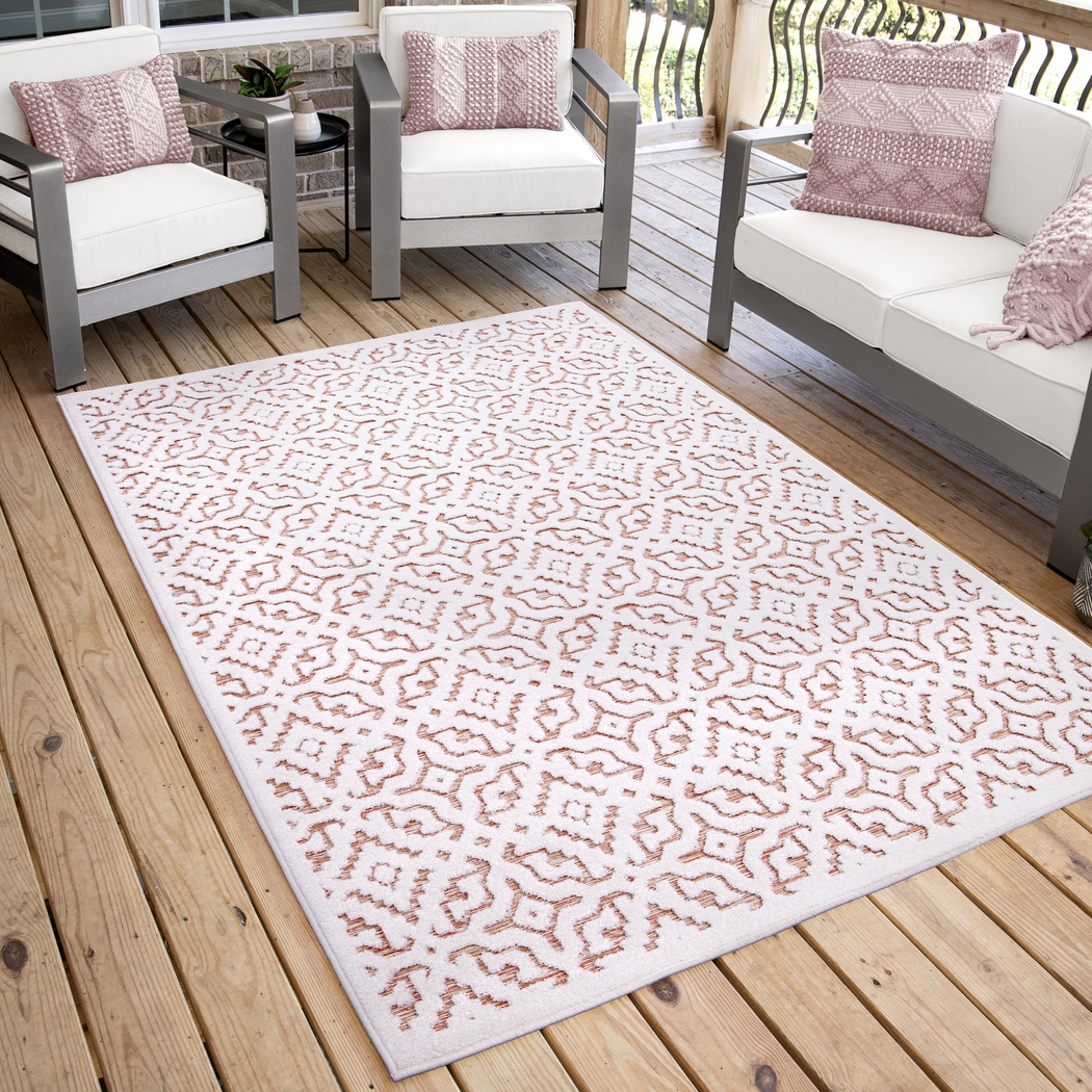 Dunnugan White/Red 7'9 x 10'10 Rug - Thumbnail - Image 10