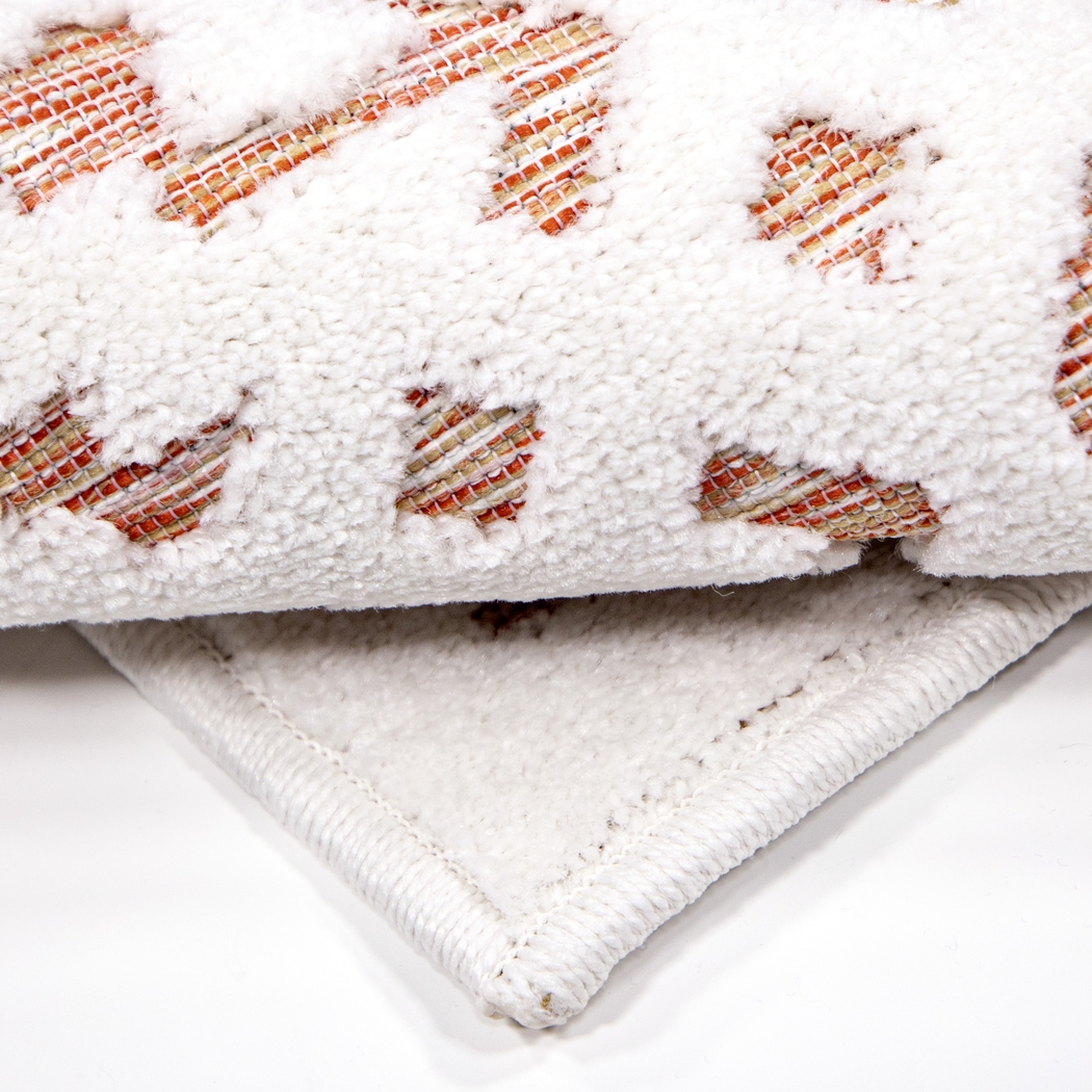 Dunnugan White/Red 7'9 x 10'10 Rug - Thumbnail - Image 2