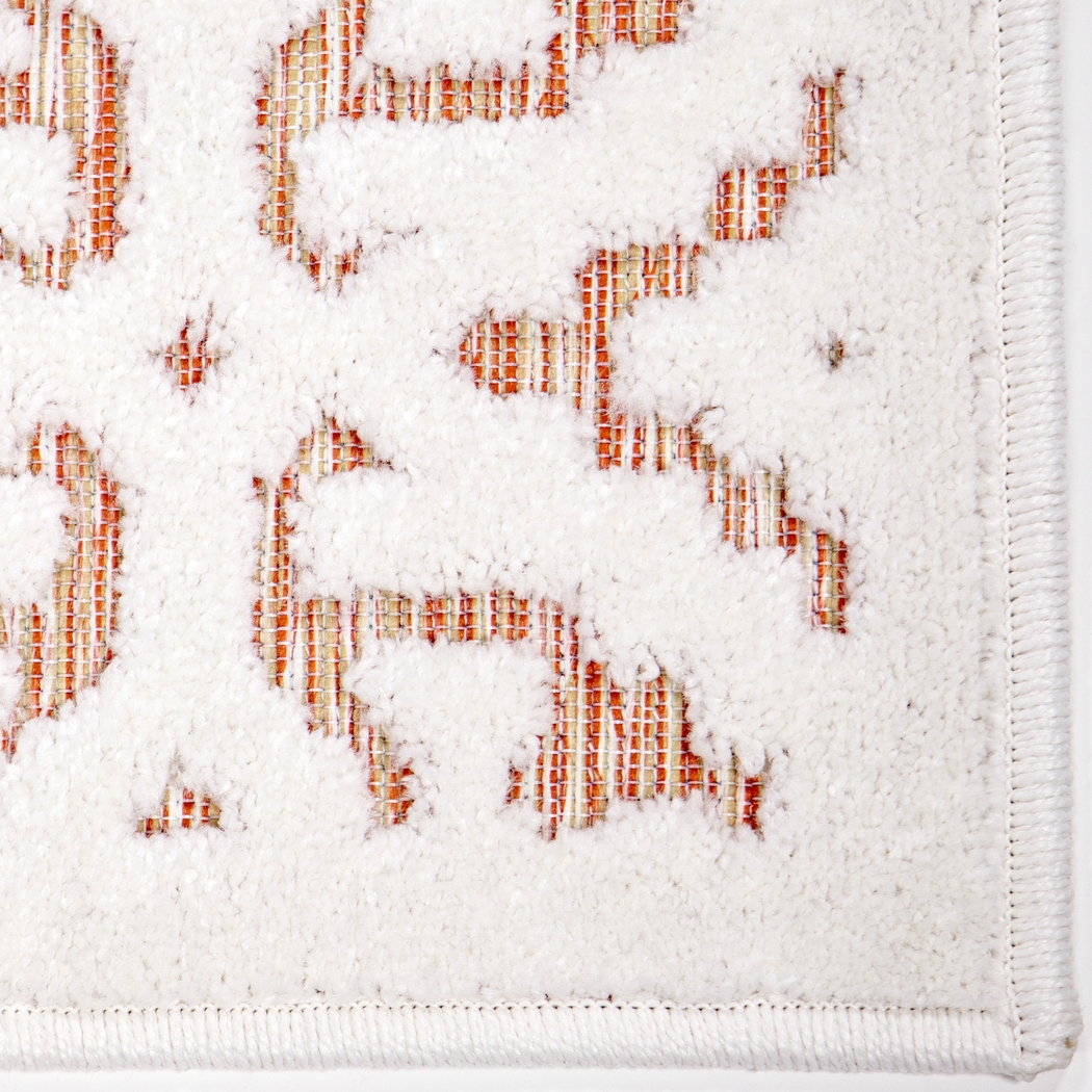 Dunnugan White/Red 7'9 x 10'10 Rug - Thumbnail - Image 4