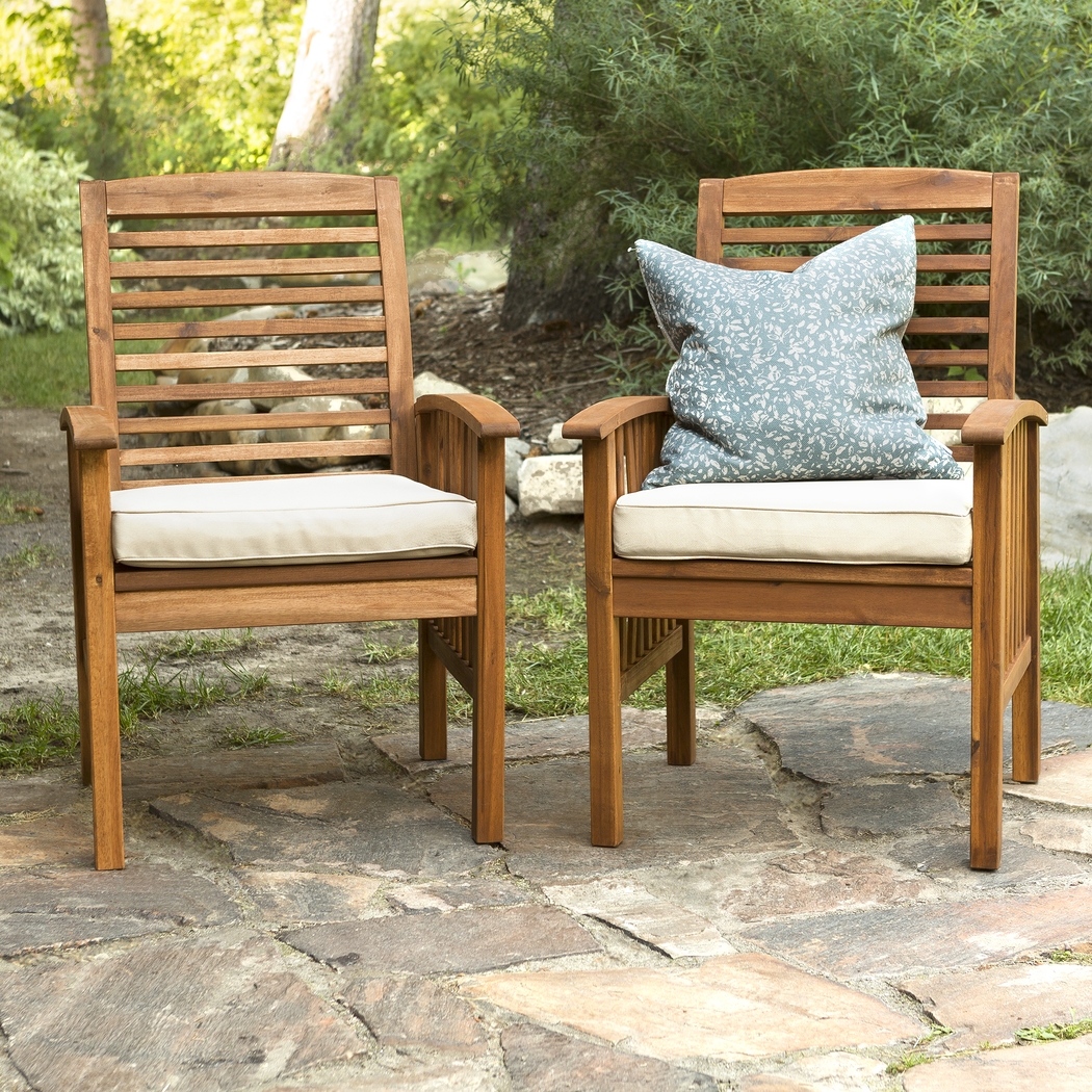 Dunsmere Brown Outdoor Accent Chair, Set of 2 - Thumbnail - Image 4