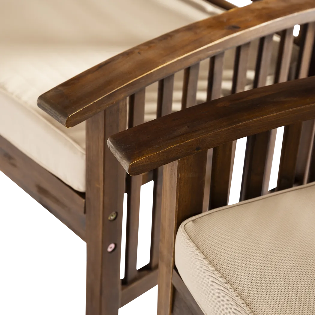 Dunsmere Dark Brown Outdoor Accent Chair, Set of 2 - Thumbnail - Image 3