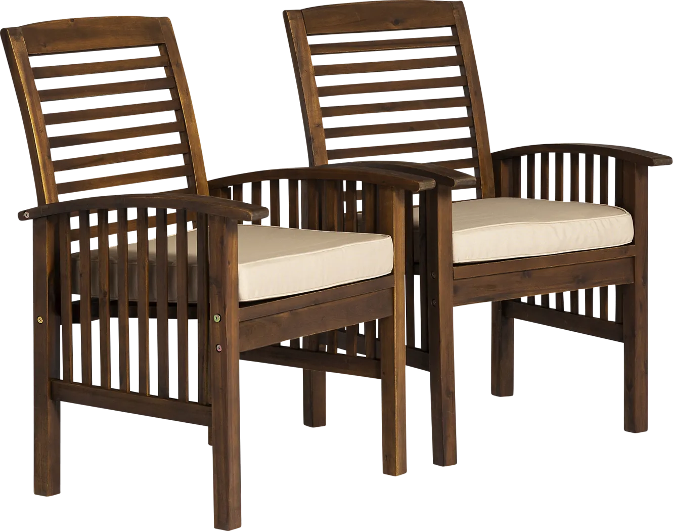 Dunsmere Dark Brown Outdoor Accent Chair, Set of 2 - Thumbnail - Image 1