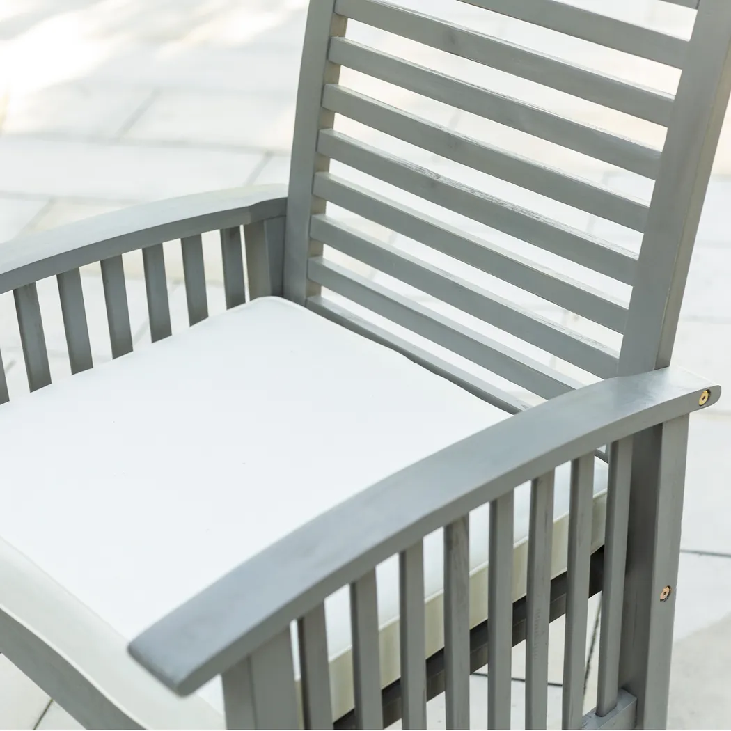 Dunsmere Gray Outdoor Accent Chair, Set of 2 - Thumbnail - Image 3