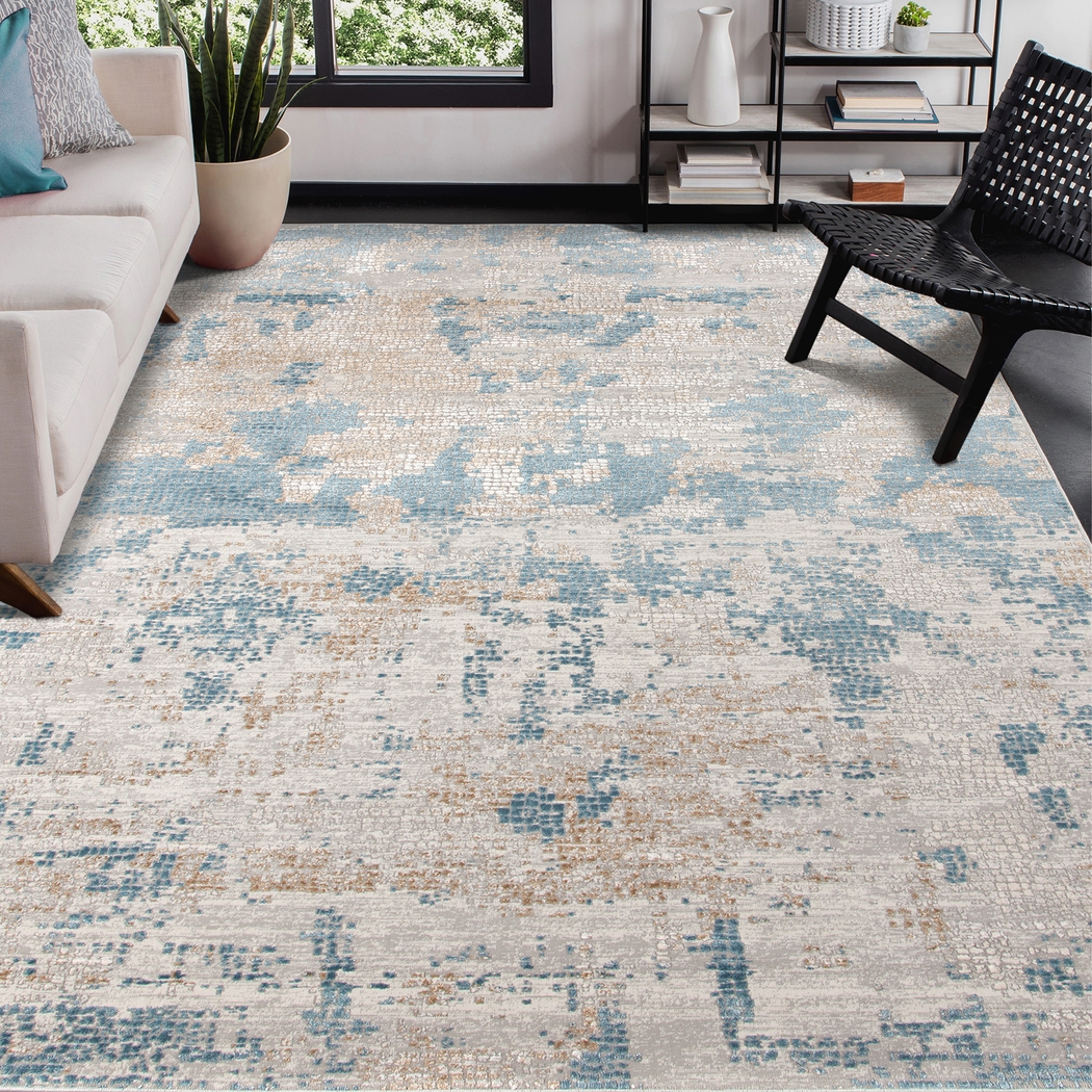 Dunstead Light Blue 5'3 x 7'6 Rug - Thumbnail - Image 2