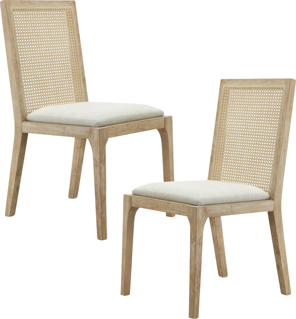 Dunston White Dining Chair, Set of 2 - Thumbnail - Image 1