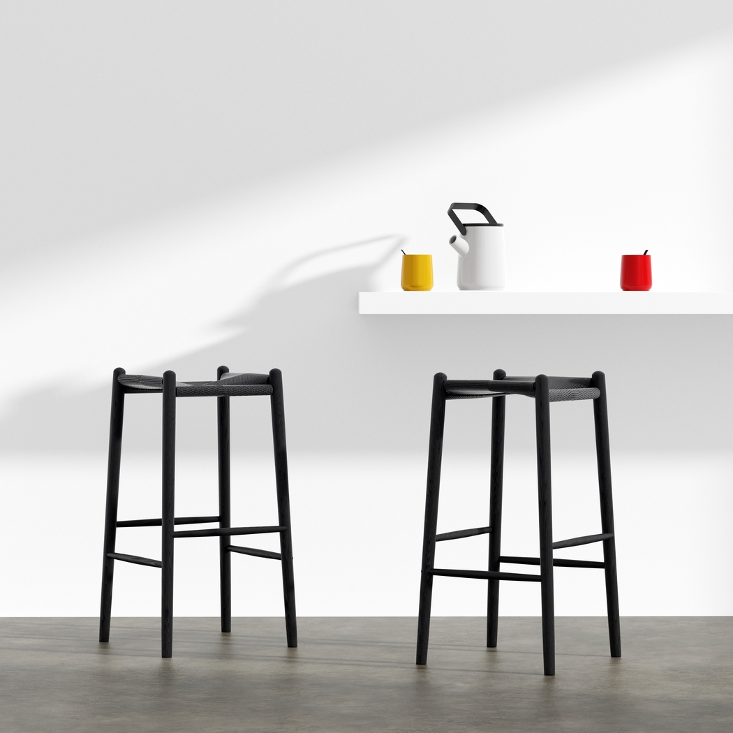 Dunton Black Barstool - Thumbnail - Image 2