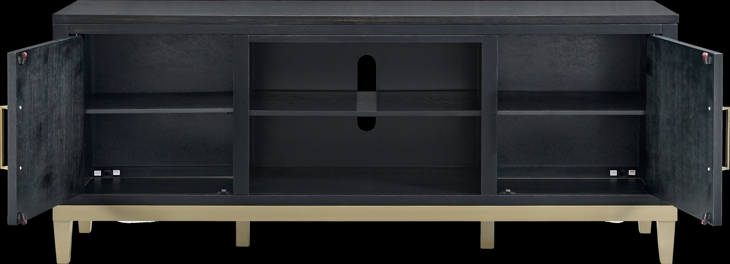 Dunuggan Black 70 in. Console - Thumbnail - Image 2