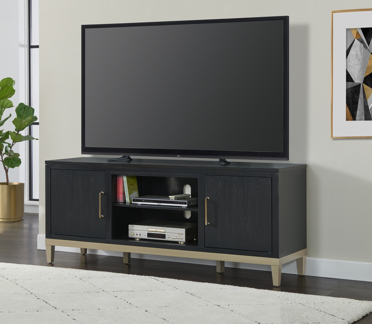 Dunuggan Black 70 in. Console - Thumbnail - Image 11