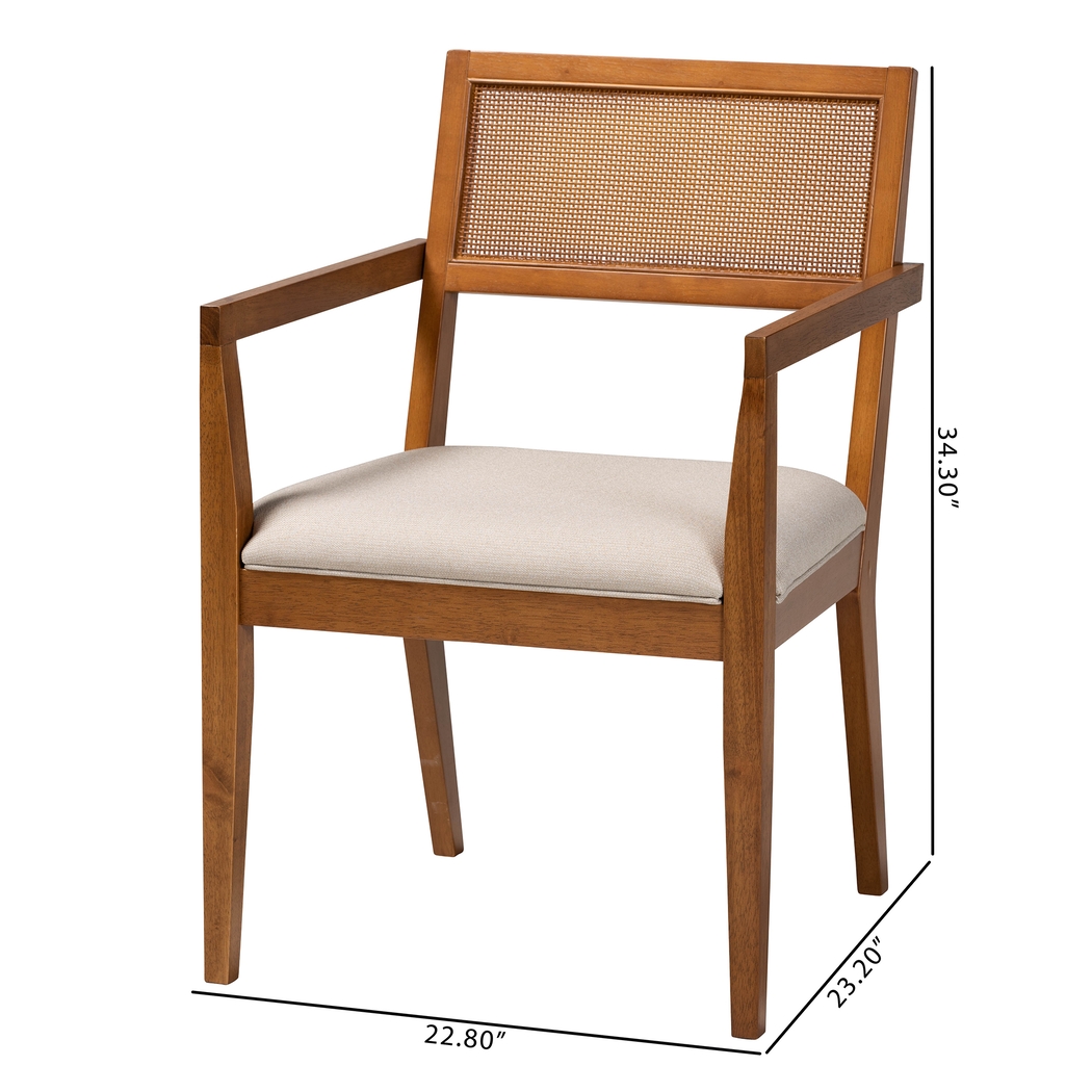 Durgin Beige Accent Chair, Set of 2 - Thumbnail - Image 9