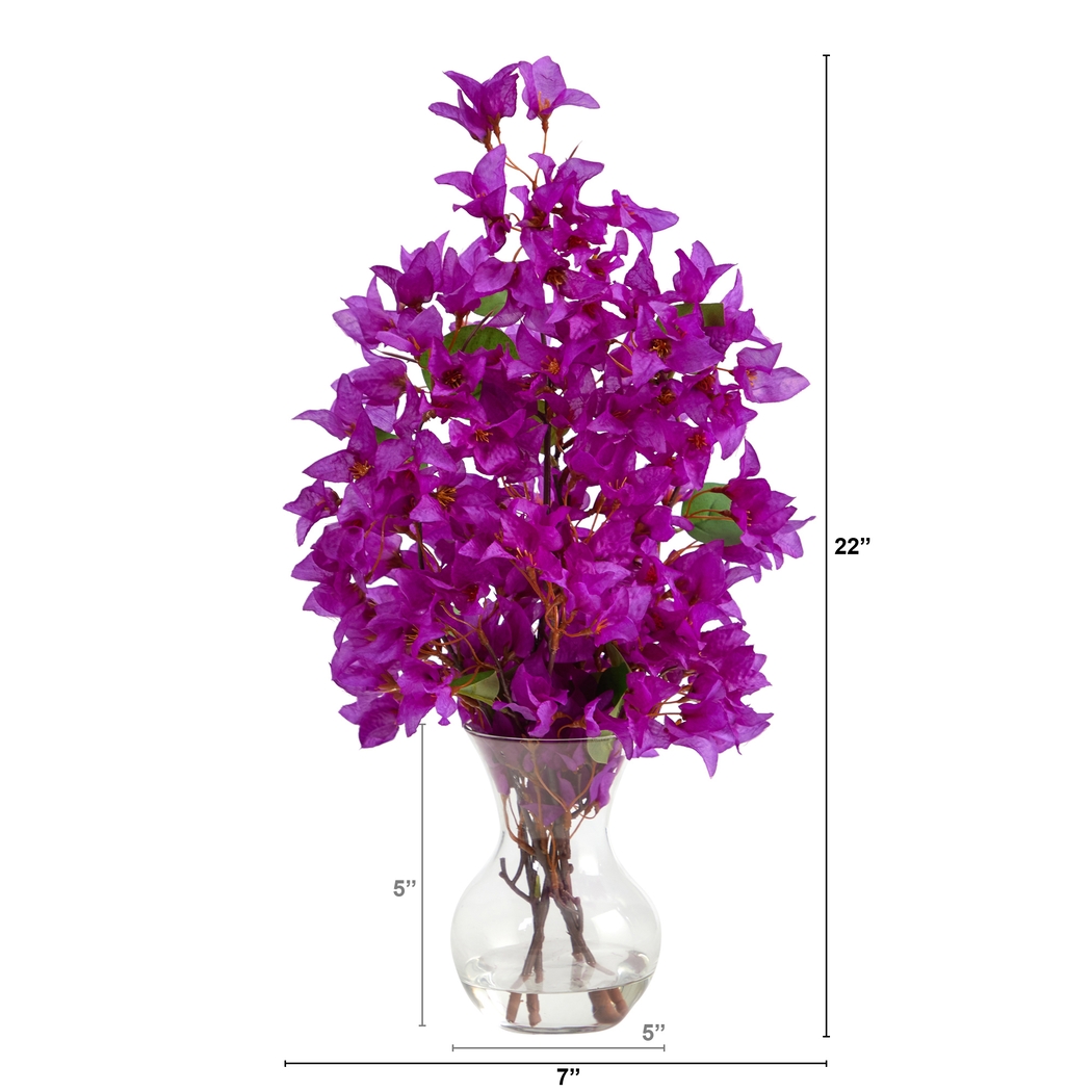 Durlston Purple Floral Arrangement with Vase - Thumbnail - Image 4
