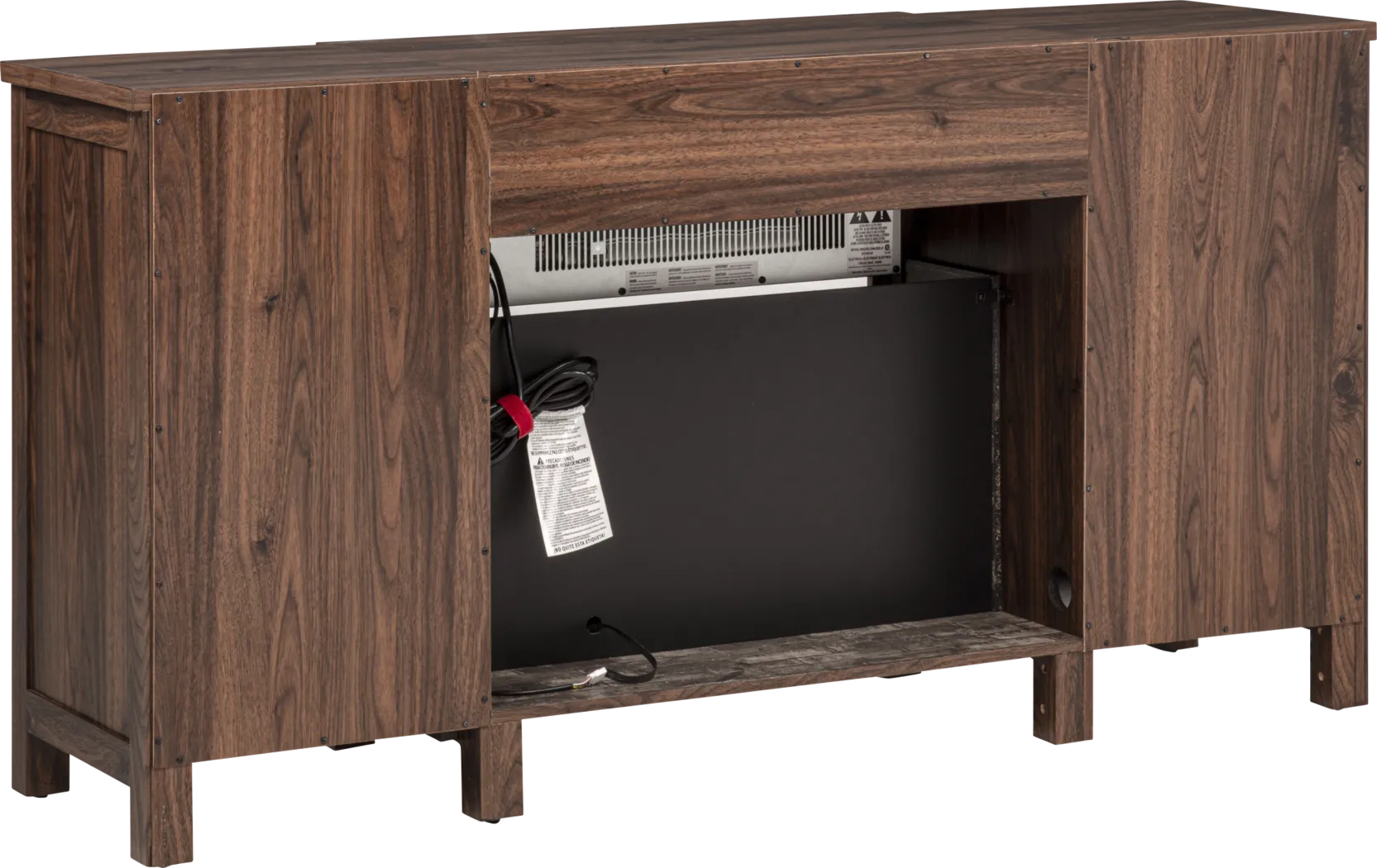 Durnan Brown 60 in. Console with Electric Fireplace - Thumbnail - Image 7