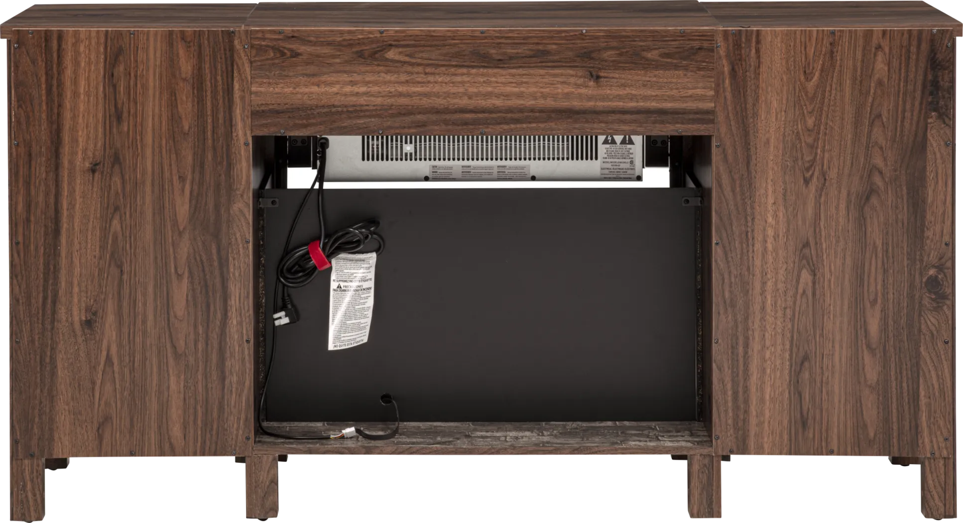 Durnan Brown 60 in. Console with Electric Fireplace - Thumbnail - Image 8