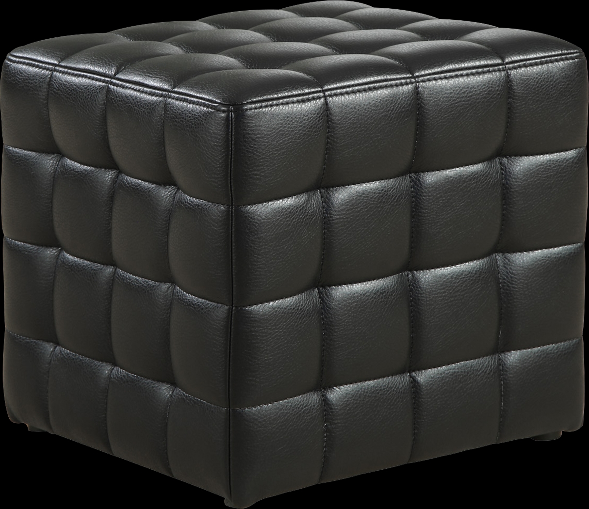 Durrett Black Ottoman - Thumbnail - Image 1