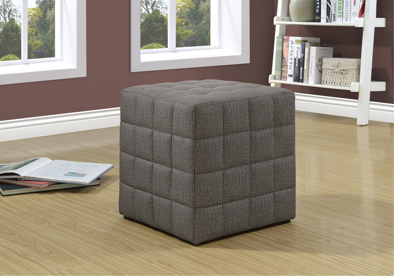 Durrett Brown Ottoman - Thumbnail - Image 2