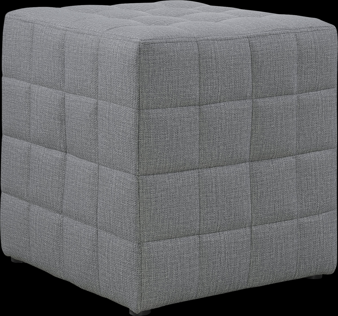 Durrett Gray Ottoman - Thumbnail - Image 1