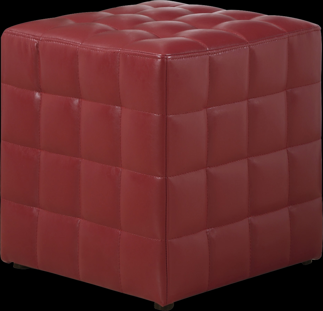 Durrett Red Ottoman - Thumbnail - Image 1