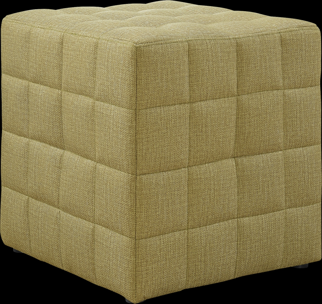 Durrett Yellow Ottoman - Thumbnail - Image 1