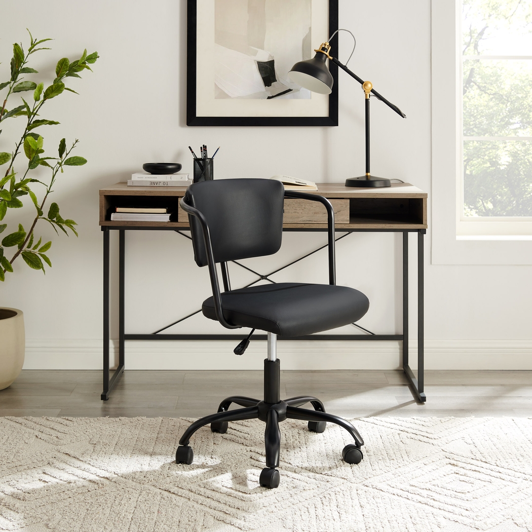 Durrette Black Office Chair - Thumbnail - Image 2