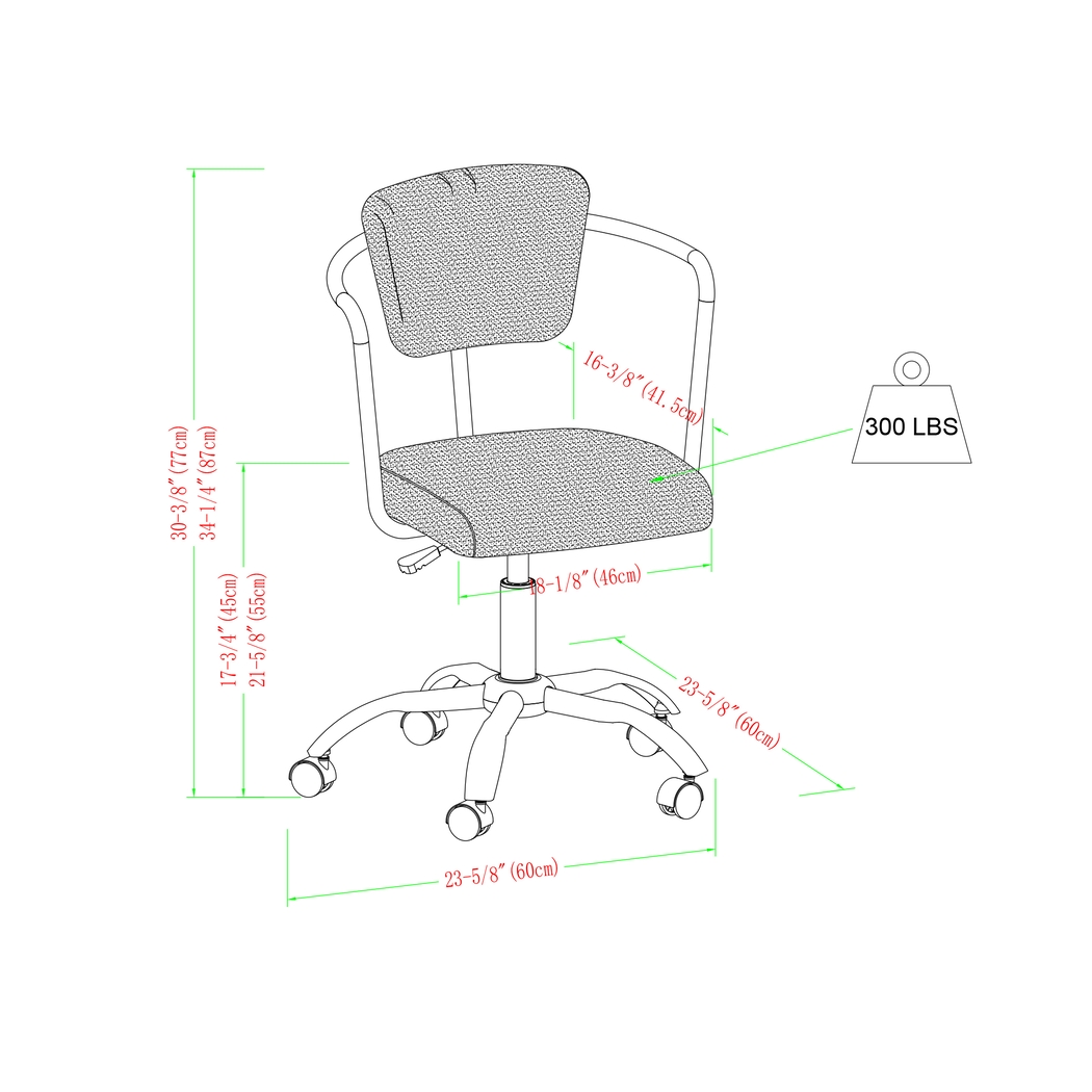 Durrette Gray Office Chair - Thumbnail - Image 6