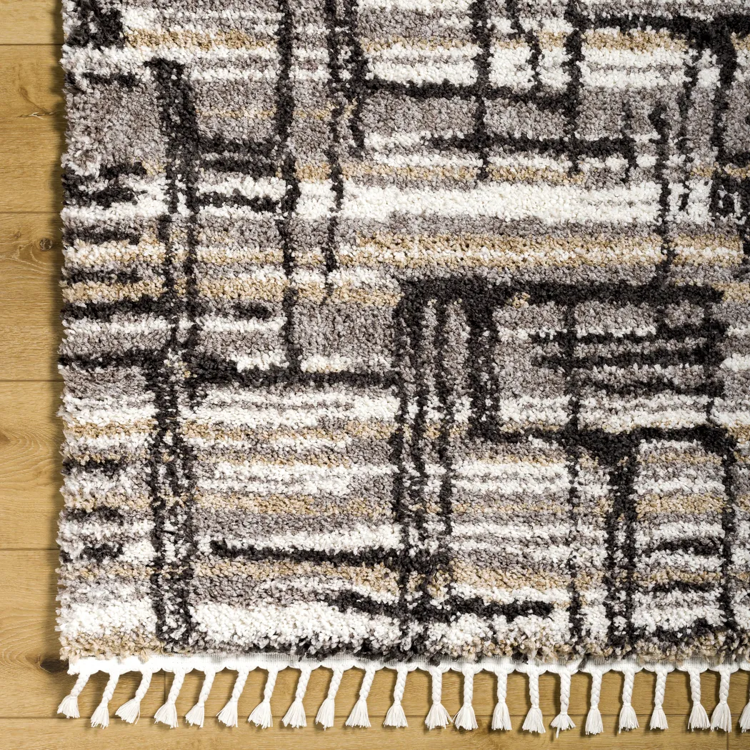 Durroy Charcoal 5'3 x 7' Area Rug - Thumbnail - Image 5